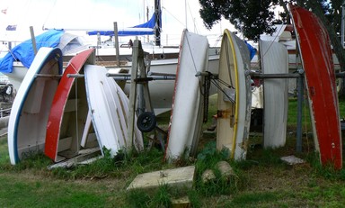 Paul Patrick Kearney; Adrift Ashore; Adrift Ashore was taken at the Devonport Boat Club. I took the photo because the boats looked like they'd lost their bearings   adrift ashore.